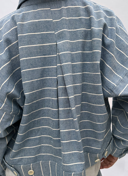 Tulsi Jacket, Atlantic stripe – Seek Collective - Main Image