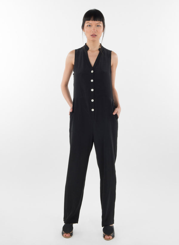 Reena Romper, coal silk