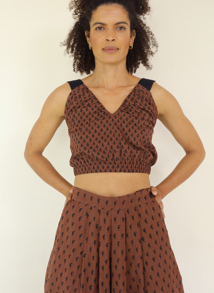 Seek Bazaar | Rachel Crop Top, bhuti print