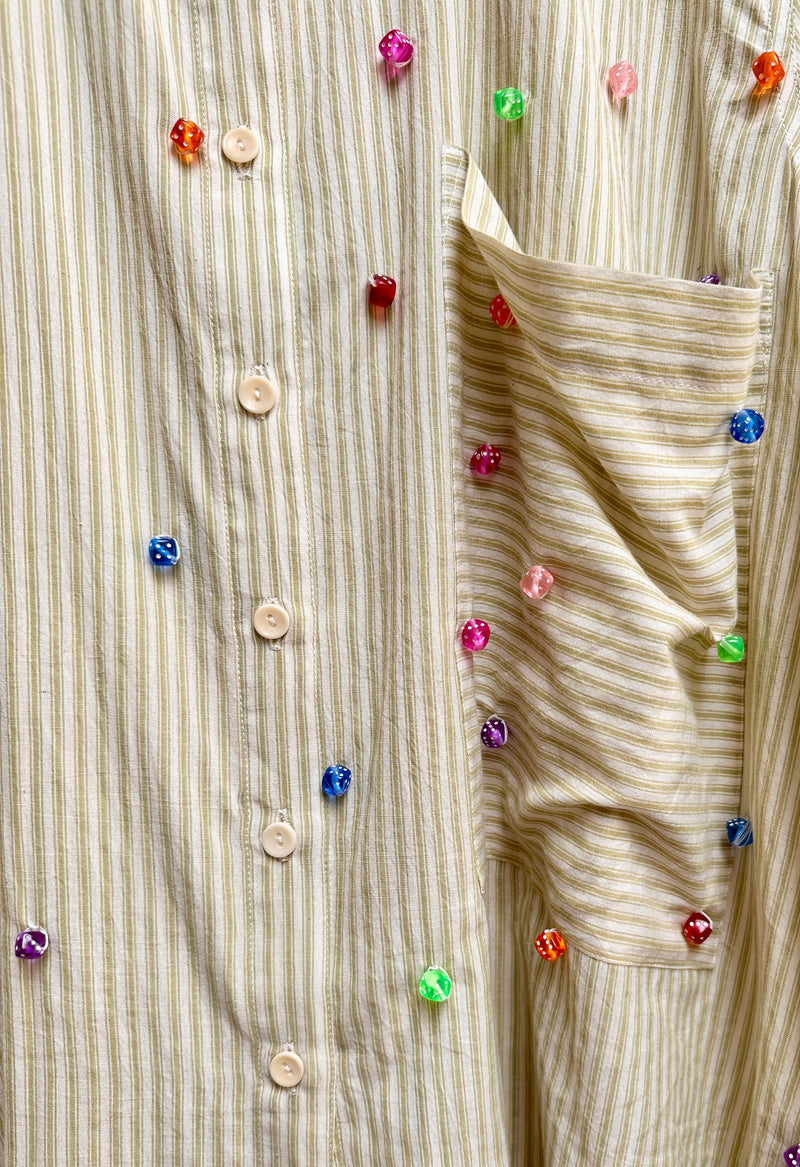 Beaded Page Shirt, Roll the Dice, size 2XL