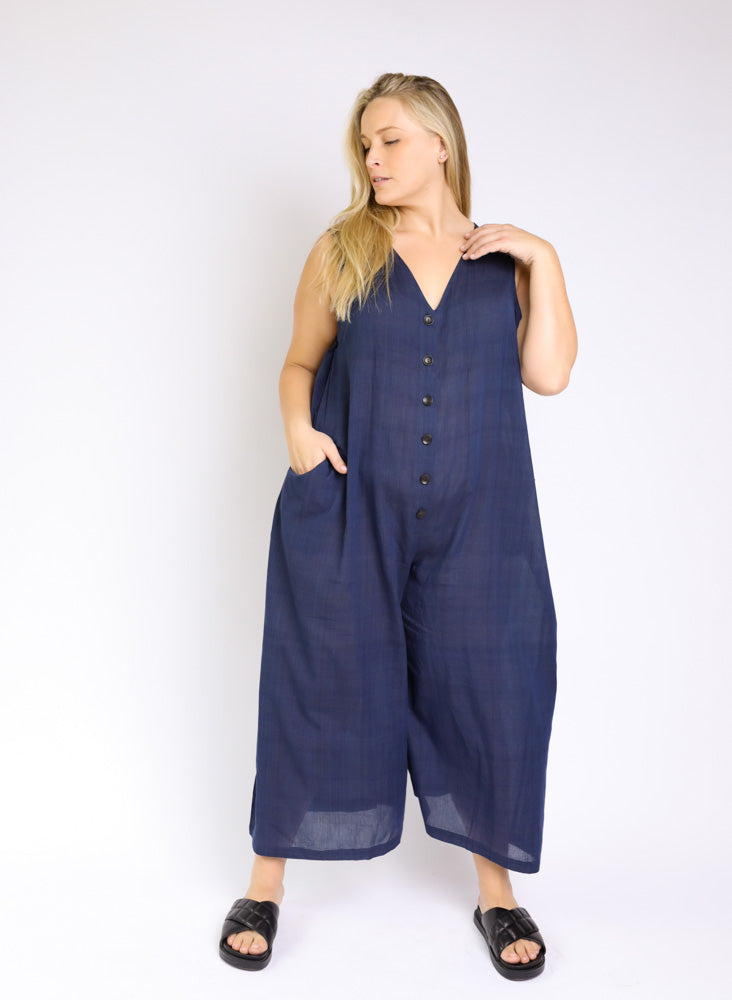 Seek Bazaar | Posta Romper, deep indigo