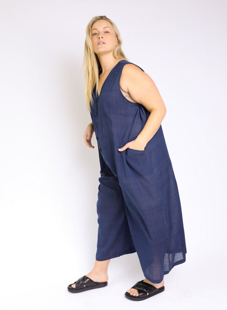 Seek Bazaar | Posta Romper, deep indigo