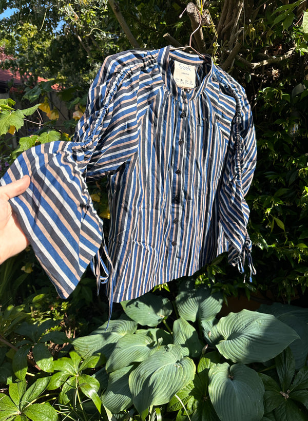 Etta Shirt, blue stripes