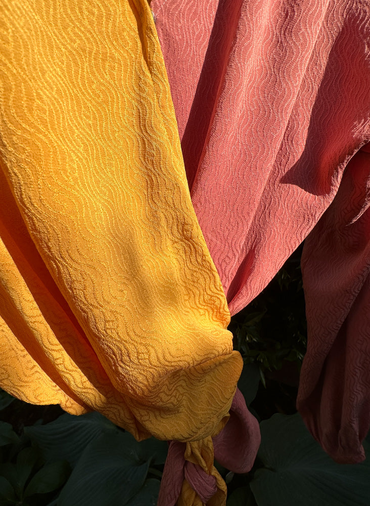 Seek Bazaar | Paige Top, sunset silk