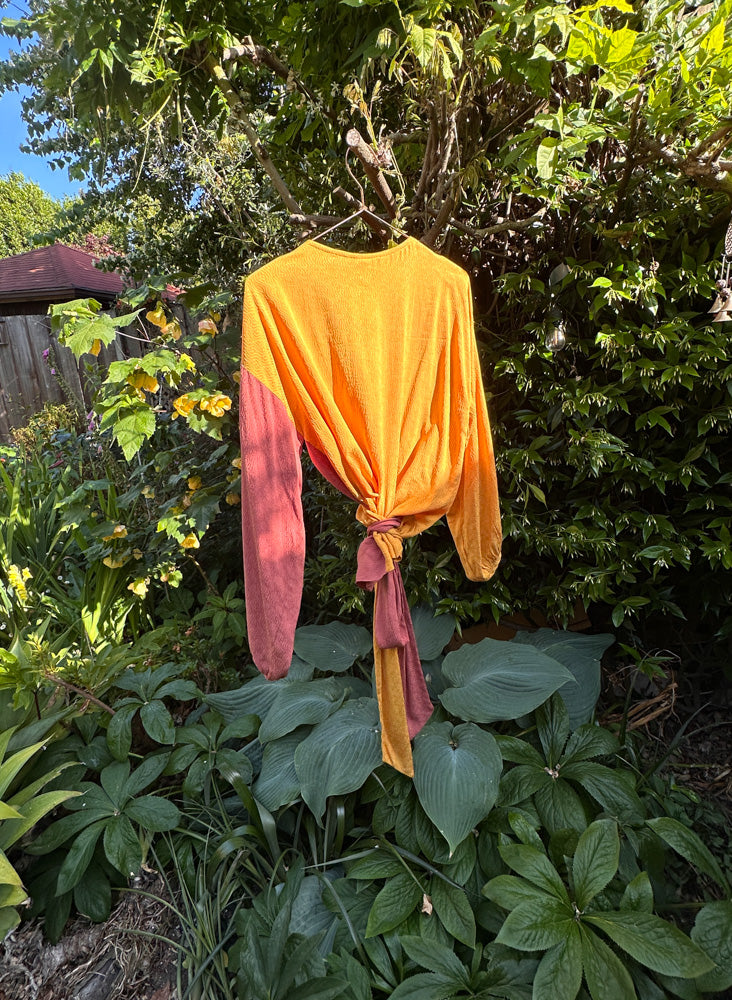 Seek Bazaar | Paige Top, sunset silk