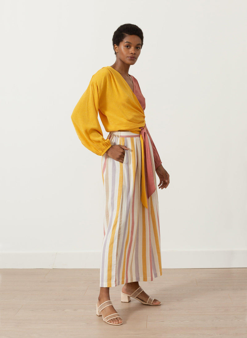 Seek Bazaar | Paige Top, sunset silk