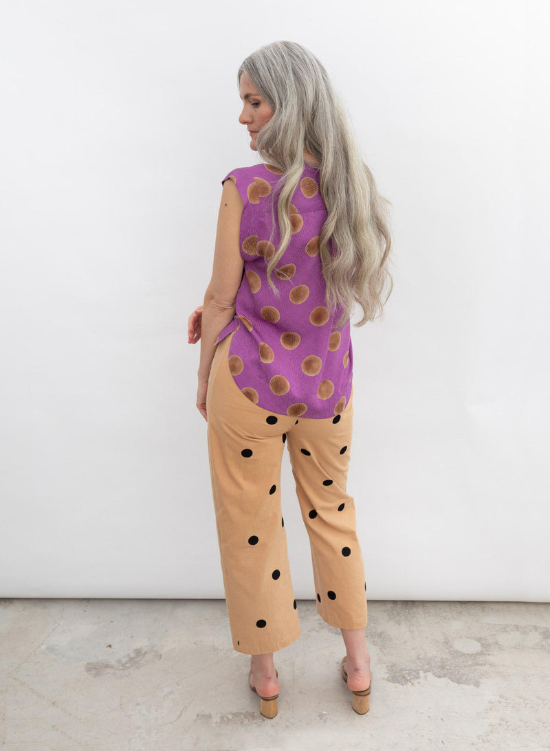 Seek Bazaar | Kerry Top, orchid polka dots