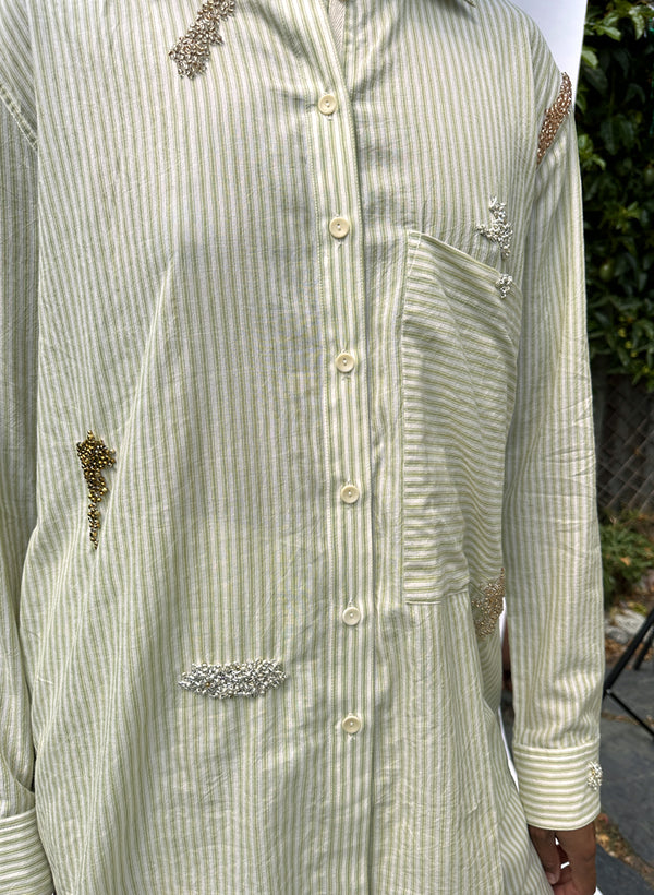 Beaded Page Shirt, Stained Charm, size XS