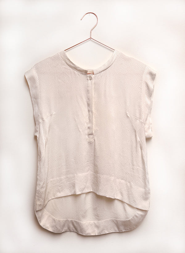One of a Kind | Kerry top, white jacquard, size XS/S