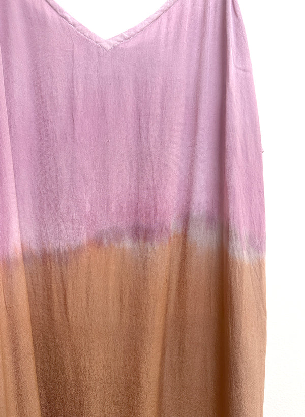 Kothi Slip Dress, blush dip dye sample, size L