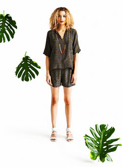 Seek Bazaar | Barb Top, land print