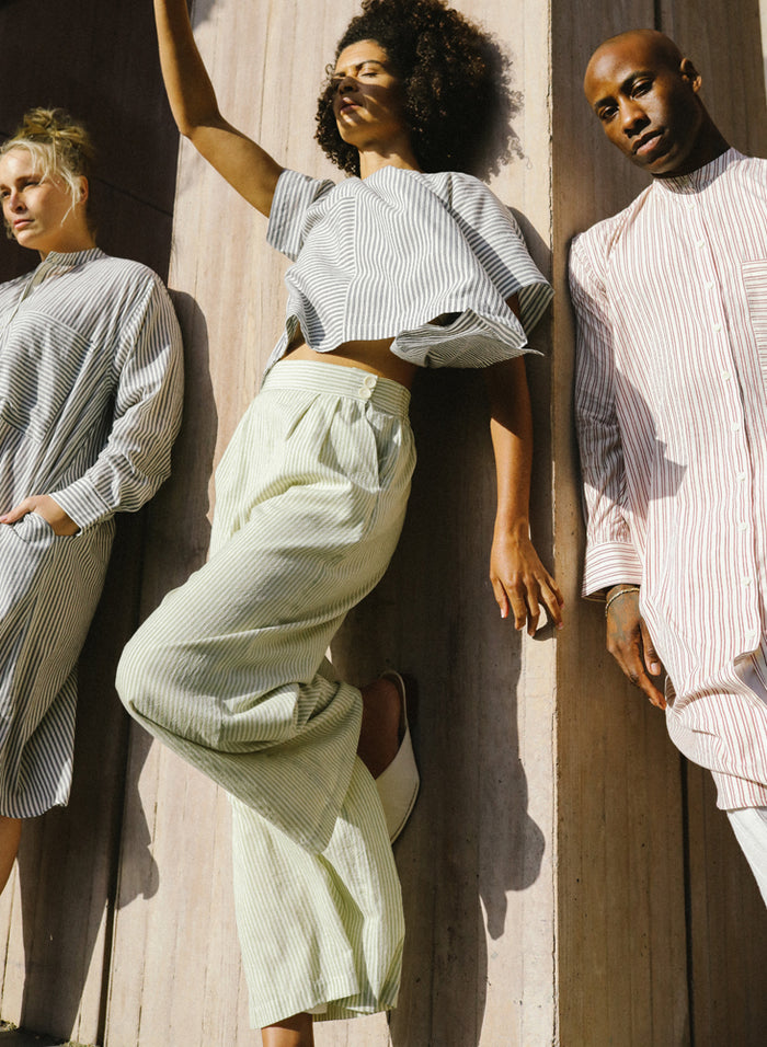 Novel Pants, matcha stripe – Seek Collective
