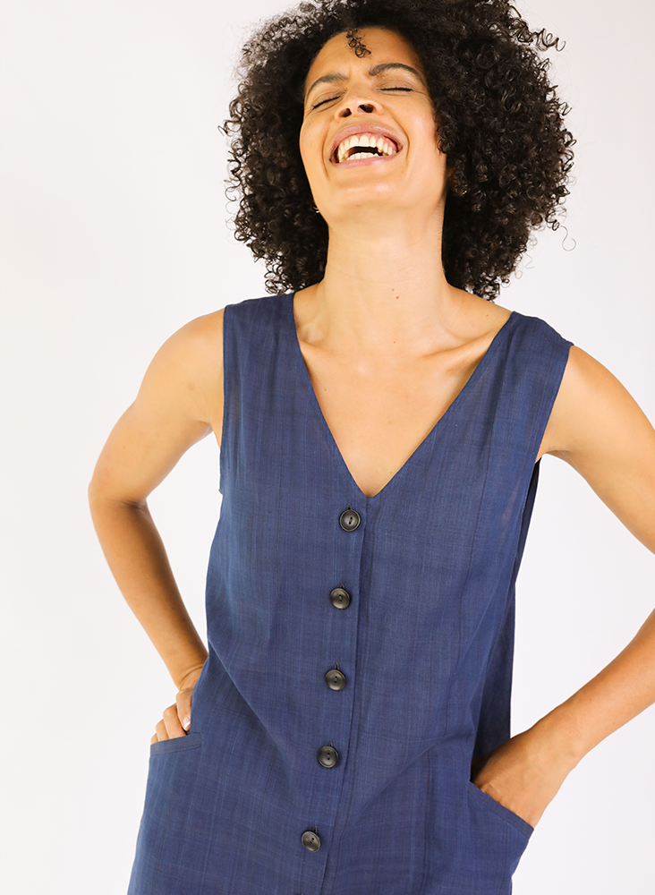 Seek Bazaar | Posta Romper, deep indigo