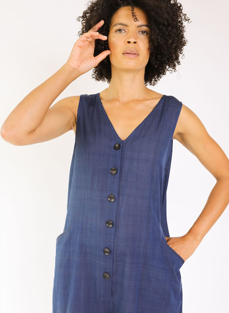 Seek Bazaar | Posta Romper, deep indigo
