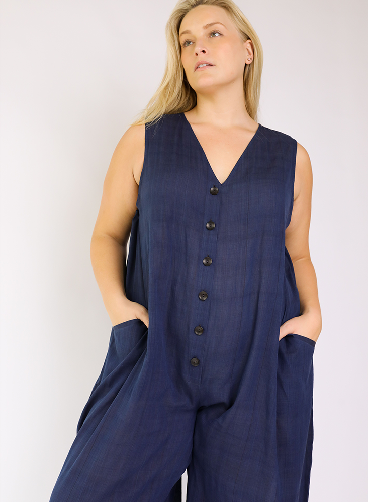 Seek Bazaar | Posta Romper, deep indigo