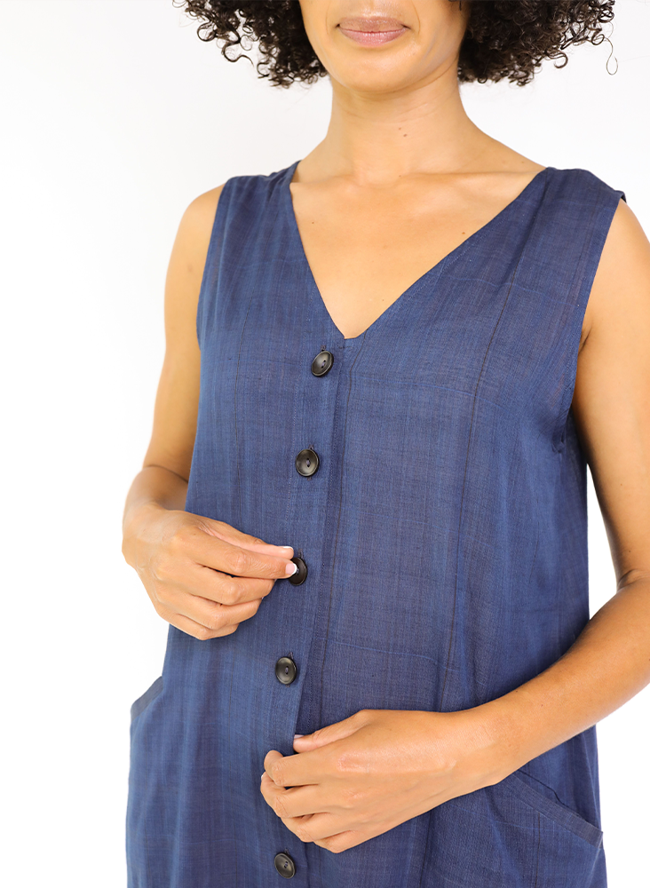 Seek Bazaar | Posta Romper, deep indigo