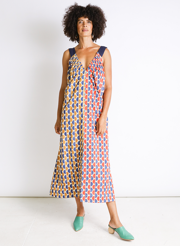Seek Bazaar | Tania Dress, halves block print