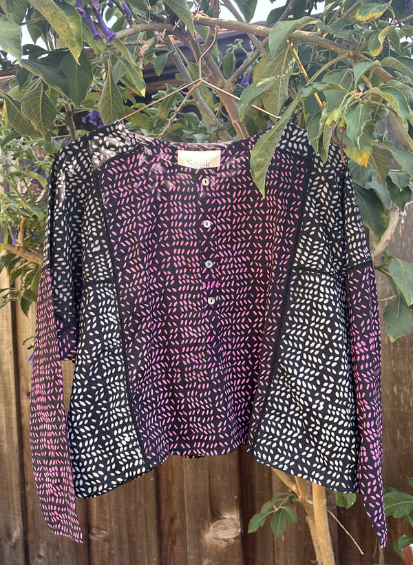 Fey top, foliage print