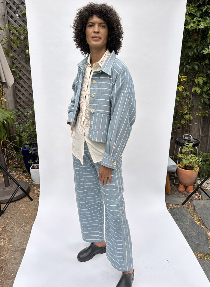 Tulsi Jacket, Atlantic stripe – Seek Collective