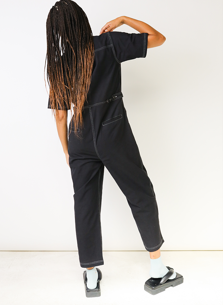 Amelia Romper, washed black