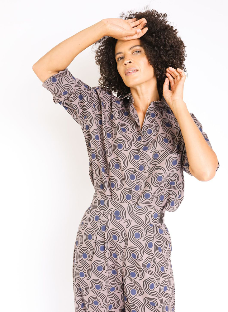 Unisex Page Shirt, mocha swirls