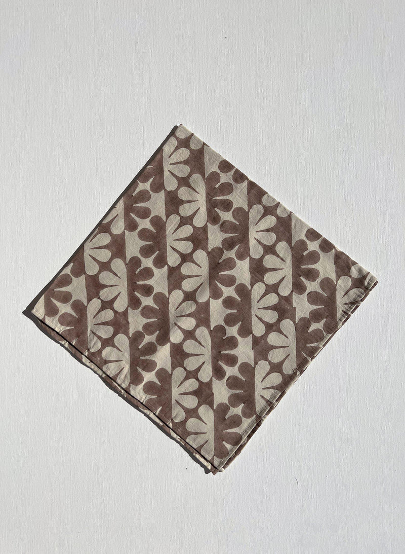 Napkin Set, cocoa dahlia print