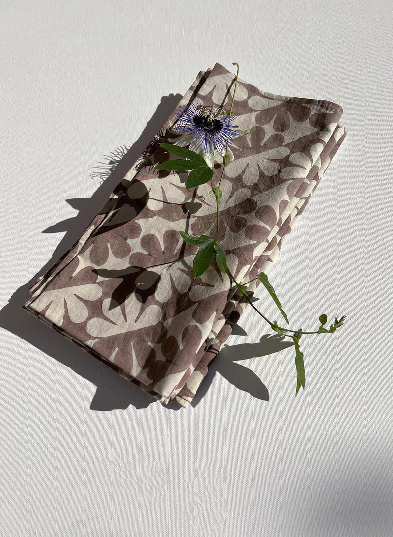 Tea Towels, cocoa dahlia print