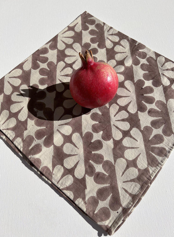 Napkin Set, cocoa dahlia print