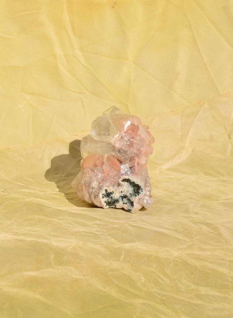 Market Finds: Pink + Clear Stilbite Cluster