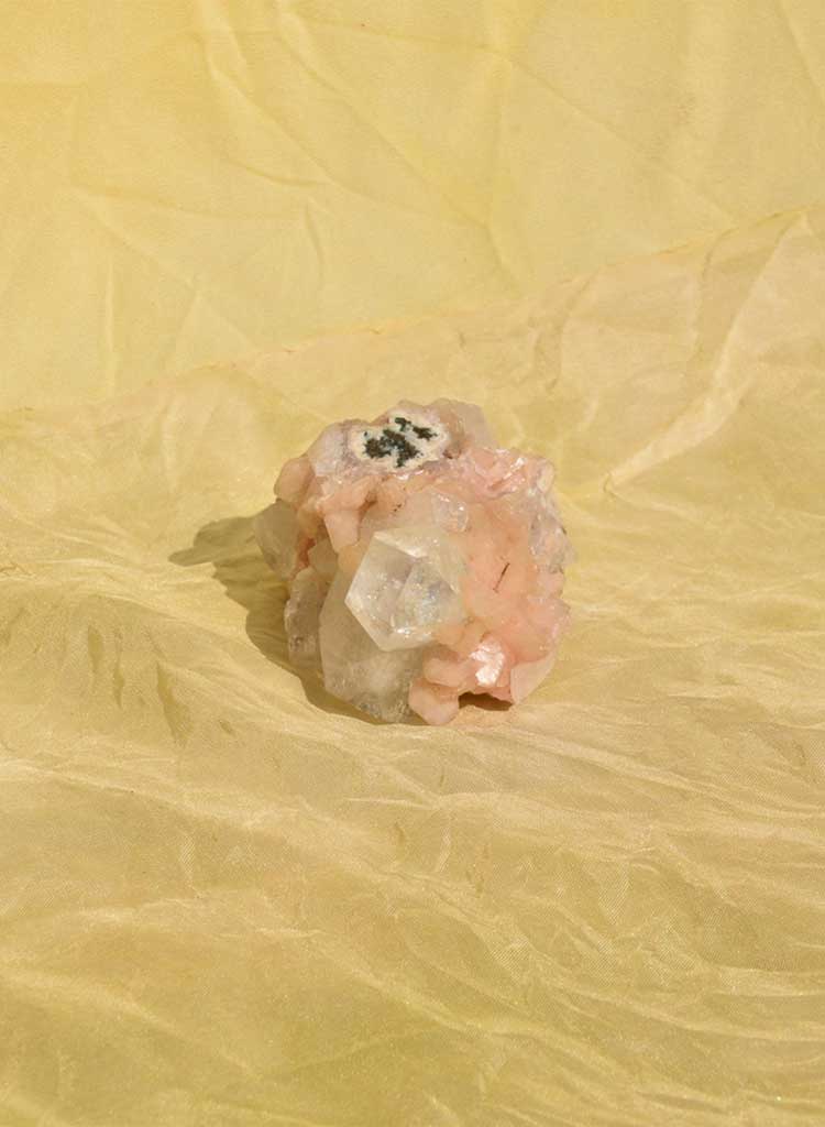 Market Finds: Pink + Clear Stilbite Cluster