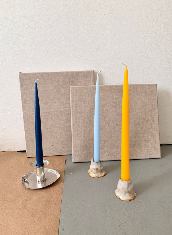 Taper Candles, ice blue