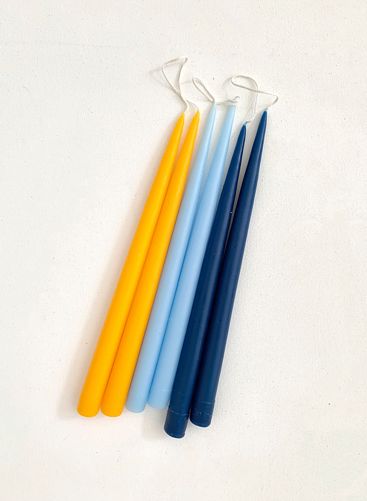 Taper Candles, ice blue