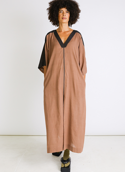 Rhadika Dress, mocha + black